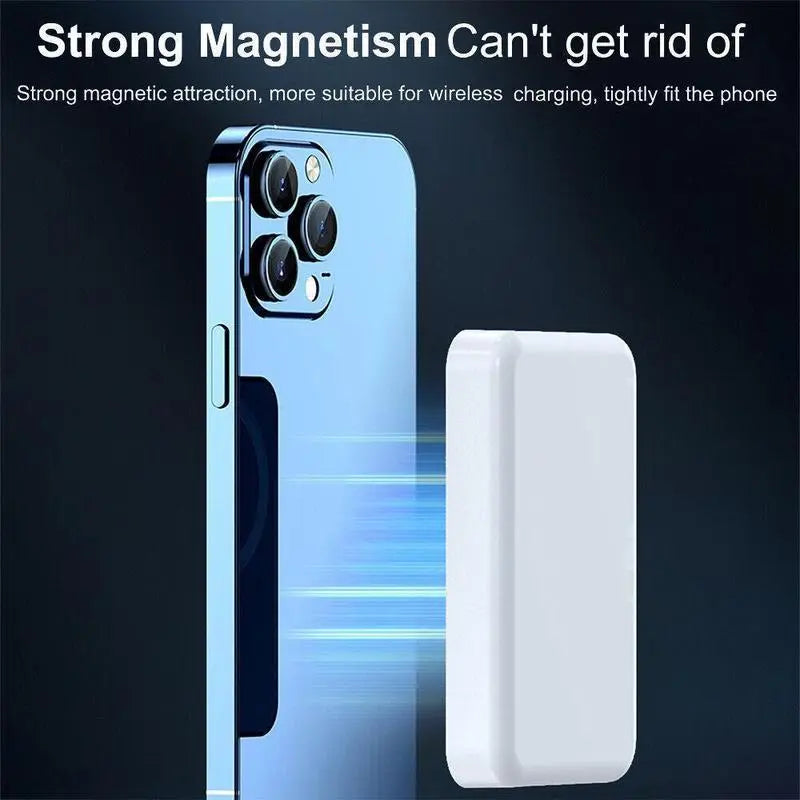 [Weeklydeals] [Power Outage Survival]5000Mah Magnetic Power Bank Magsafe Wireless Fast Charger for Iphone 12–17 Pro/Pro Max, Compact Portable Battery Pack